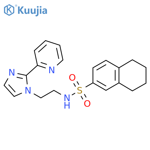 N-{2-[2-(pyridin-2-yl)-1H-imidazol-1-yl]ethyl}-5,6,7,8-tetrahydronaphthalene-2-sulfonamide structure