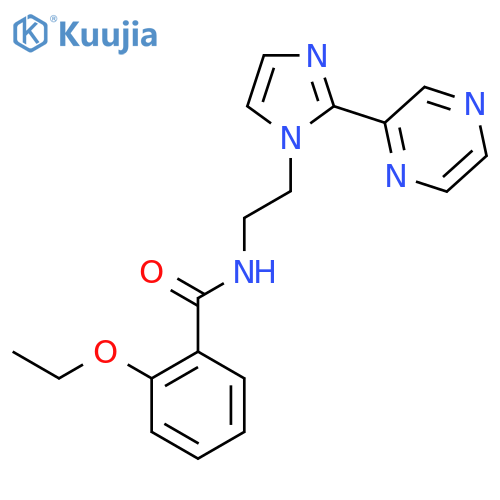 2-ethoxy-N-{2-[2-(pyrazin-2-yl)-1H-imidazol-1-yl]ethyl}benzamide structure
