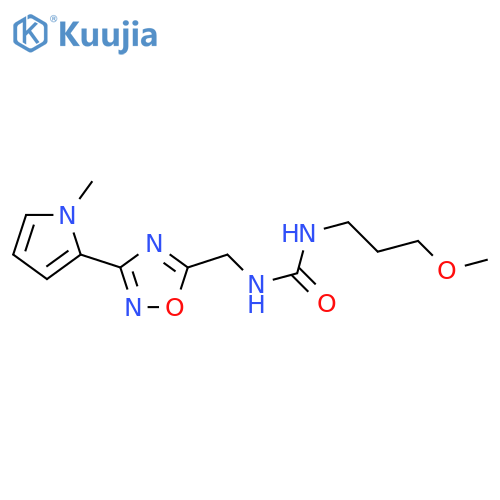 3-(3-methoxypropyl)-1-{3-(1-methyl-1H-pyrrol-2-yl)-1,2,4-oxadiazol-5-ylmethyl}urea structure