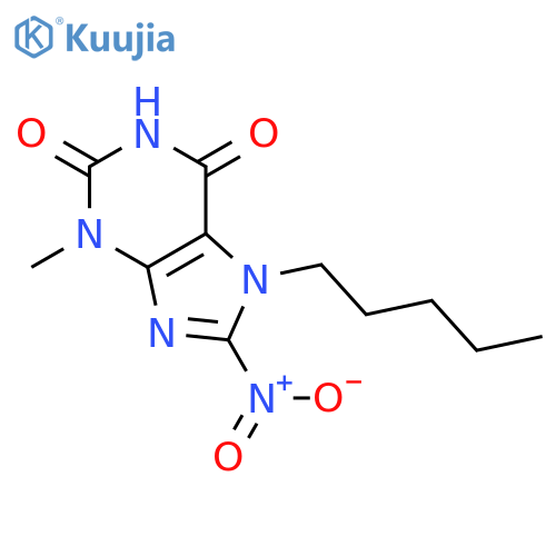1H-Purine-2,6-dione, 3,7-dihydro-3-methyl-8-nitro-7-pentyl- structure