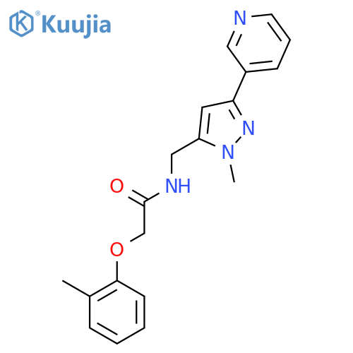 N-{[1-methyl-3-(pyridin-3-yl)-1H-pyrazol-5-yl]methyl}-2-(2-methylphenoxy)acetamide structure