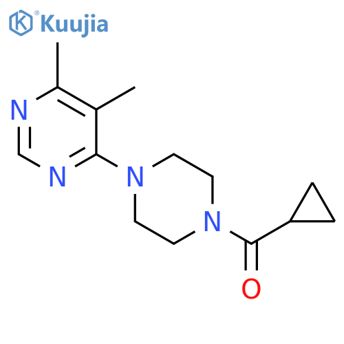 4-(4-cyclopropanecarbonylpiperazin-1-yl)-5,6-dimethylpyrimidine structure