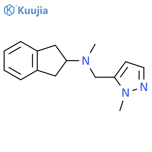 N-methyl-N-(1-methyl-1H-pyrazol-5-yl)methyl-2,3-dihydro-1H-inden-2-amine structure