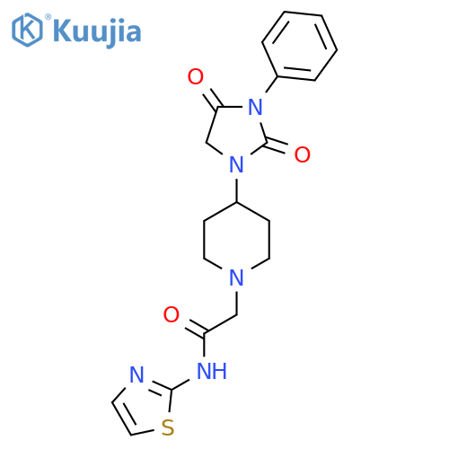 2-[4-(2,4-dioxo-3-phenylimidazolidin-1-yl)piperidin-1-yl]-N-(1,3-thiazol-2-yl)acetamide structure