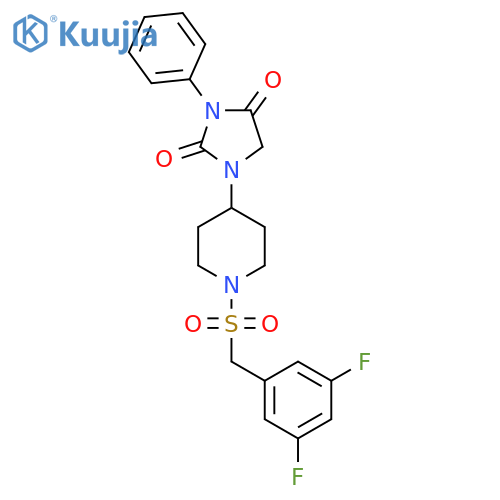 1-{1-[(3,5-difluorophenyl)methanesulfonyl]piperidin-4-yl}-3-phenylimidazolidine-2,4-dione structure