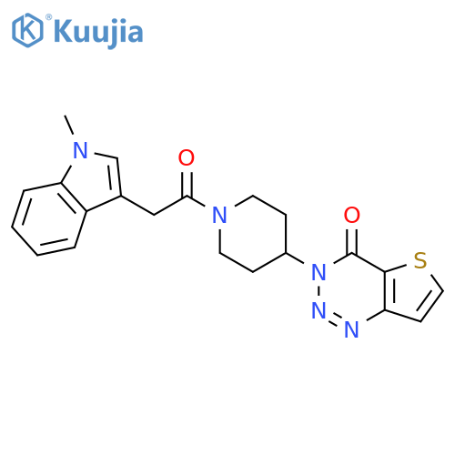 3-{1-2-(1-methyl-1H-indol-3-yl)acetylpiperidin-4-yl}-3H,4H-thieno3,2-d1,2,3triazin-4-one structure