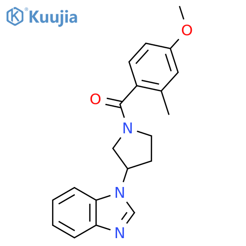 1-[1-(4-methoxy-2-methylbenzoyl)pyrrolidin-3-yl]-1H-1,3-benzodiazole structure