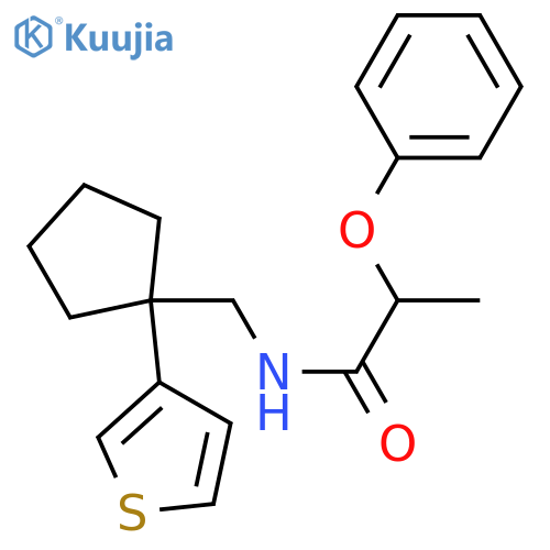2-phenoxy-N-{[1-(thiophen-3-yl)cyclopentyl]methyl}propanamide structure