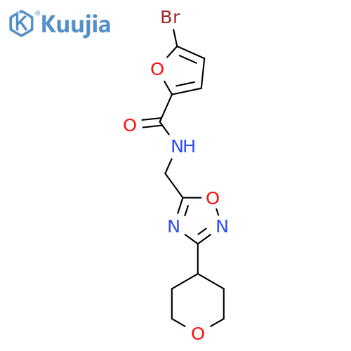 5-bromo-N-{[3-(oxan-4-yl)-1,2,4-oxadiazol-5-yl]methyl}furan-2-carboxamide structure