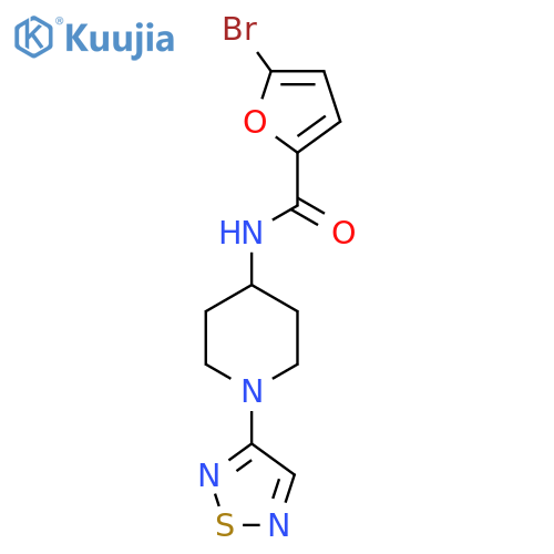 5-bromo-N-[1-(1,2,5-thiadiazol-3-yl)piperidin-4-yl]furan-2-carboxamide structure