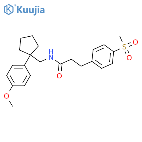 3-(4-methanesulfonylphenyl)-N-{1-(4-methoxyphenyl)cyclopentylmethyl}propanamide structure