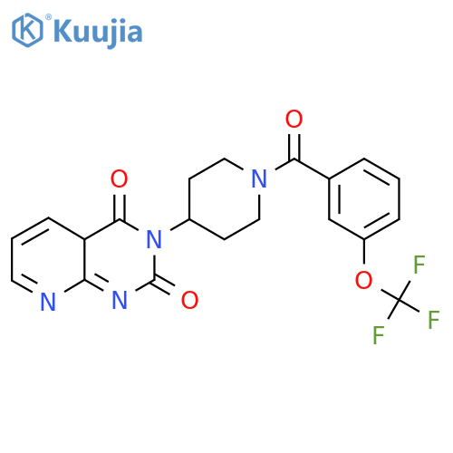 3-{1-3-(trifluoromethoxy)benzoylpiperidin-4-yl}-1H,2H,3H,4H-pyrido2,3-dpyrimidine-2,4-dione structure
