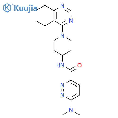 6-(dimethylamino)-N-[1-(5,6,7,8-tetrahydroquinazolin-4-yl)piperidin-4-yl]pyridazine-3-carboxamide structure