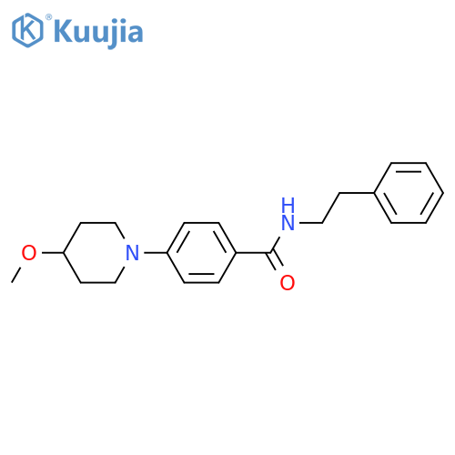 4-(4-methoxypiperidin-1-yl)-N-(2-phenylethyl)benzamide structure