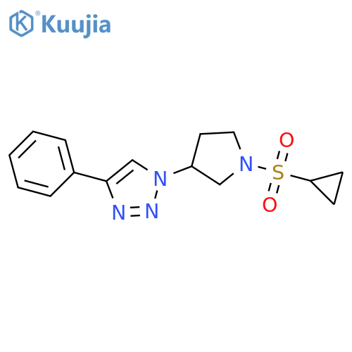 1-(1-cyclopropylsulfonylpyrrolidin-3-yl)-4-phenyltriazole structure