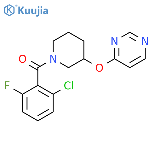 4-{[1-(2-chloro-6-fluorobenzoyl)piperidin-3-yl]oxy}pyrimidine structure