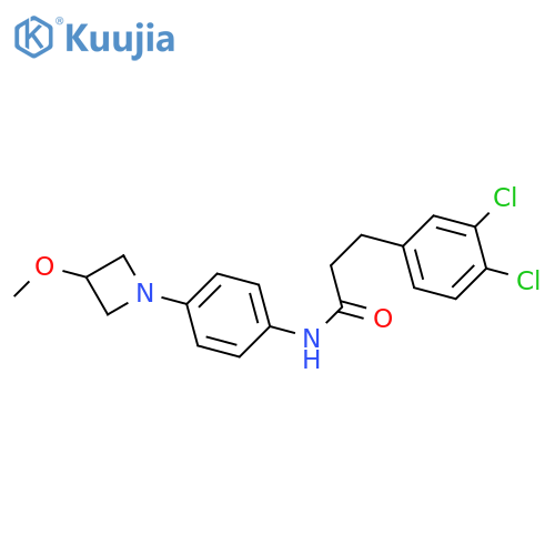 3-(3,4-dichlorophenyl)-N-[4-(3-methoxyazetidin-1-yl)phenyl]propanamide structure