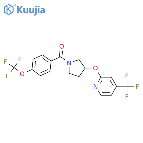 [4-(trifluoromethoxy)phenyl]-[3-[4-(trifluoromethyl)pyridin-2-yl]oxypyrrolidin-1-yl]methanone structure