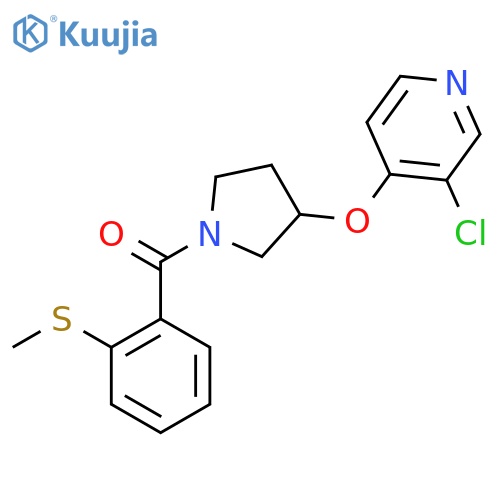 3-Chloro-4-({1-[2-(methylsulfanyl)benzoyl]pyrrolidin-3-yl}oxy)pyridine structure