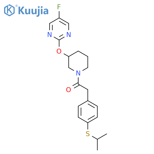 1-{3-[(5-fluoropyrimidin-2-yl)oxy]piperidin-1-yl}-2-[4-(propan-2-ylsulfanyl)phenyl]ethan-1-one structure