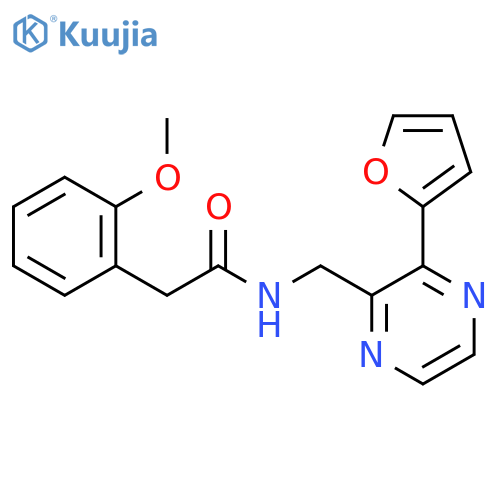 N-{[3-(furan-2-yl)pyrazin-2-yl]methyl}-2-(2-methoxyphenyl)acetamide structure