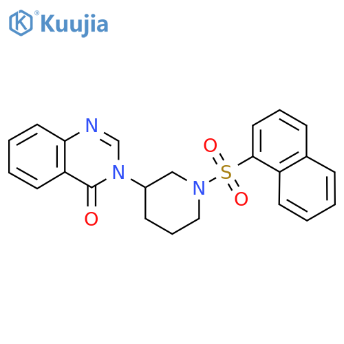 3-1-(naphthalene-1-sulfonyl)piperidin-3-yl-3,4-dihydroquinazolin-4-one structure