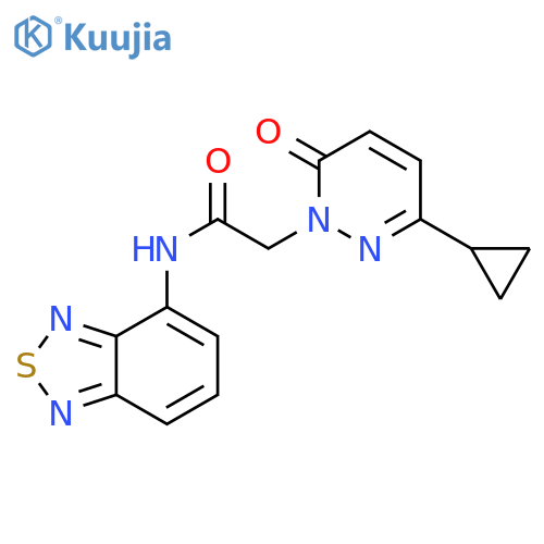 N-(2,1,3-benzothiadiazol-4-yl)-2-(3-cyclopropyl-6-oxo-1,6-dihydropyridazin-1-yl)acetamide structure