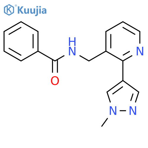 N-{2-(1-methyl-1H-pyrazol-4-yl)pyridin-3-ylmethyl}benzamide structure