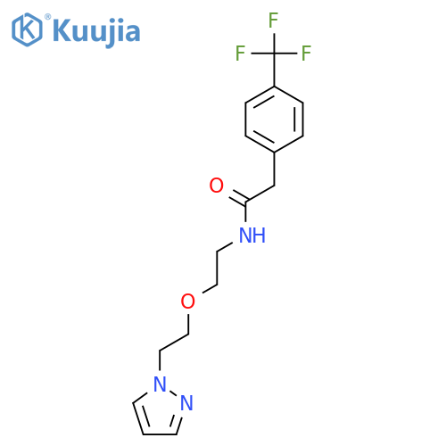 N-{2-2-(1H-pyrazol-1-yl)ethoxyethyl}-2-4-(trifluoromethyl)phenylacetamide structure