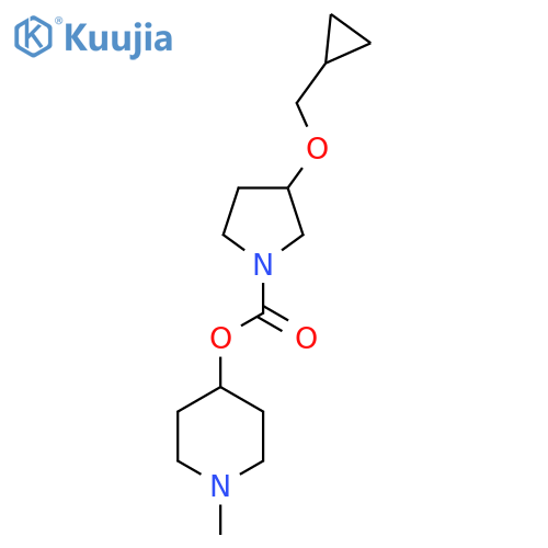 1-methylpiperidin-4-yl 3-(cyclopropylmethoxy)pyrrolidine-1-carboxylate structure