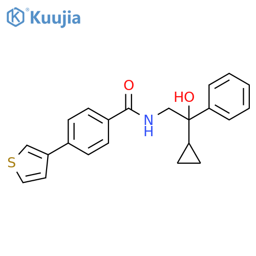 N-(2-cyclopropyl-2-hydroxy-2-phenylethyl)-4-(thiophen-3-yl)benzamide structure