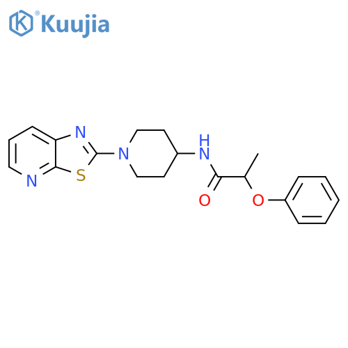 2-phenoxy-N-(1-{1,3thiazolo5,4-bpyridin-2-yl}piperidin-4-yl)propanamide structure