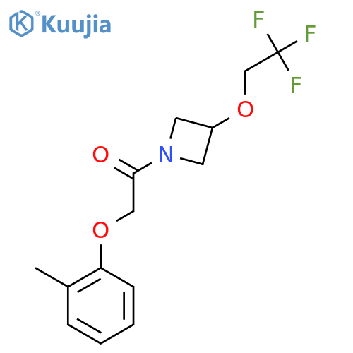 2-(2-methylphenoxy)-1-3-(2,2,2-trifluoroethoxy)azetidin-1-ylethan-1-one structure