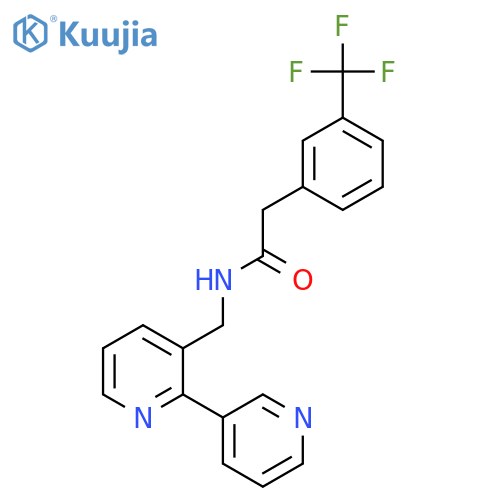 N-({[2,3'-bipyridine]-3-yl}methyl)-2-[3-(trifluoromethyl)phenyl]acetamide structure