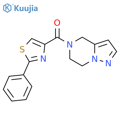 2-phenyl-4-{4H,5H,6H,7H-pyrazolo1,5-apyrazine-5-carbonyl}-1,3-thiazole structure