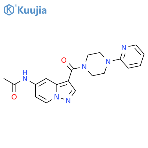 N-{3-[4-(pyridin-2-yl)piperazine-1-carbonyl]pyrazolo[1,5-a]pyridin-5-yl}acetamide structure