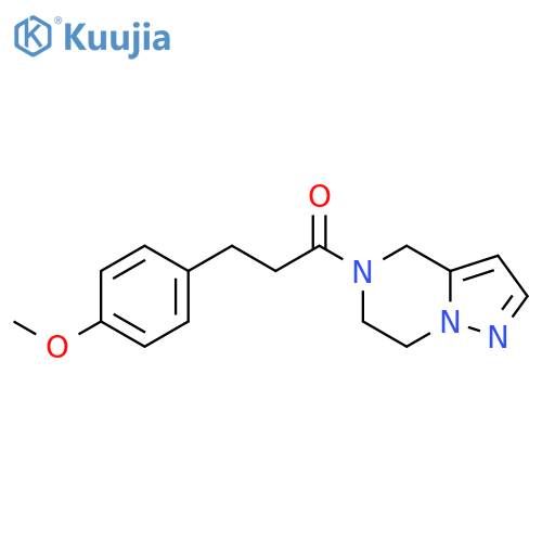 3-(4-methoxyphenyl)-1-{4H,5H,6H,7H-pyrazolo1,5-apyrazin-5-yl}propan-1-one structure