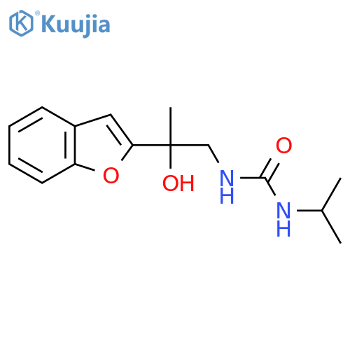 1-[2-(1-benzofuran-2-yl)-2-hydroxypropyl]-3-(propan-2-yl)urea structure
