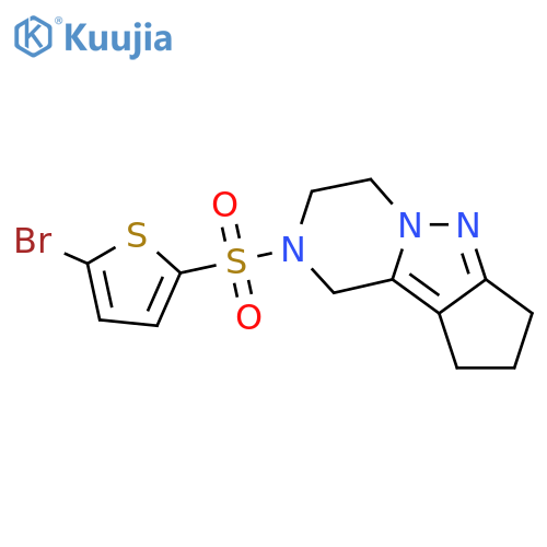 11-[(5-bromothiophen-2-yl)sulfonyl]-7,8,11-triazatricyclo[6.4.0.0^{2,6}]dodeca-1,6-diene structure