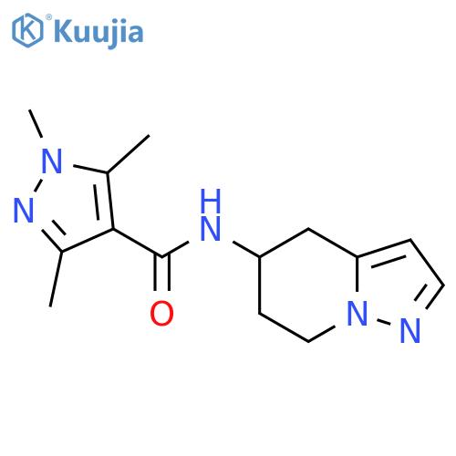 1,3,5-trimethyl-N-{4H,5H,6H,7H-pyrazolo[1,5-a]pyridin-5-yl}-1H-pyrazole-4-carboxamide structure