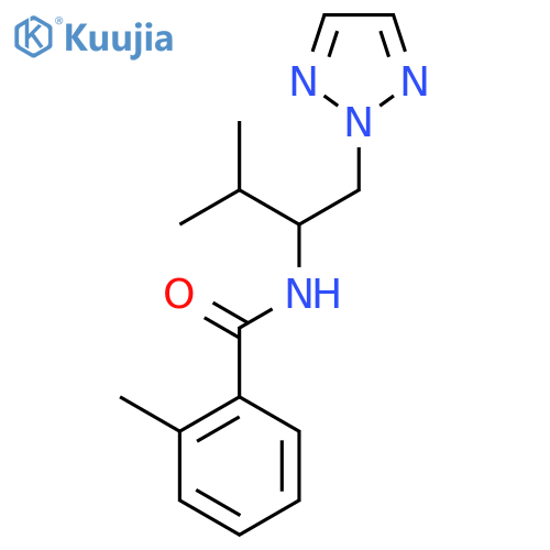 2-methyl-N-3-methyl-1-(2H-1,2,3-triazol-2-yl)butan-2-ylbenzamide structure