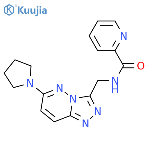 N-{[6-(pyrrolidin-1-yl)-[1,2,4]triazolo[4,3-b]pyridazin-3-yl]methyl}pyridine-2-carboxamide structure