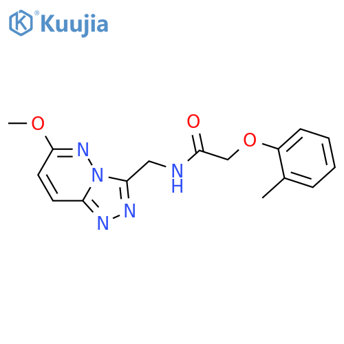 N-({6-methoxy-1,2,4triazolo4,3-bpyridazin-3-yl}methyl)-2-(2-methylphenoxy)acetamide structure