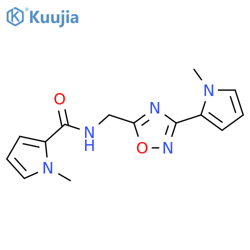 1-methyl-N-{[3-(1-methyl-1H-pyrrol-2-yl)-1,2,4-oxadiazol-5-yl]methyl}-1H-pyrrole-2-carboxamide structure
