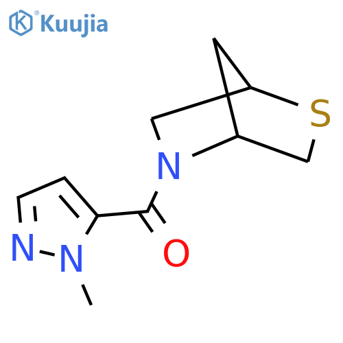 5-(1-methyl-1H-pyrazole-5-carbonyl)-2-thia-5-azabicyclo[2.2.1]heptane structure