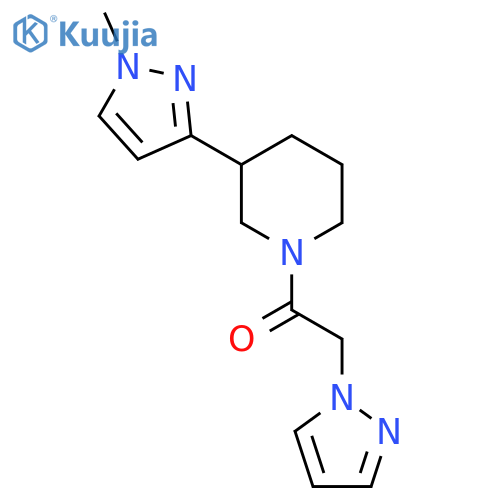 1-3-(1-methyl-1H-pyrazol-3-yl)piperidin-1-yl-2-(1H-pyrazol-1-yl)ethan-1-one structure