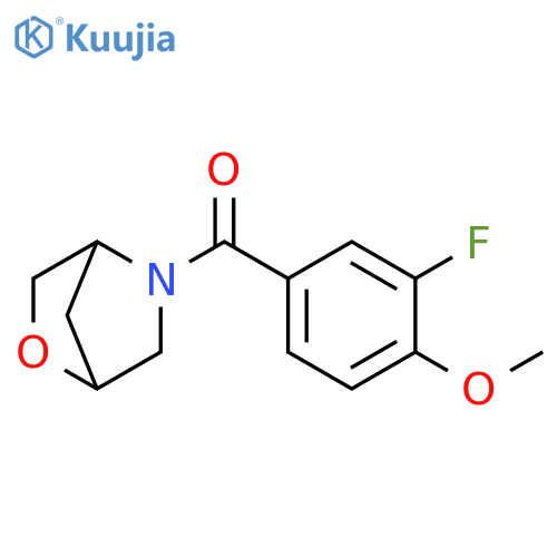 5-(3-fluoro-4-methoxybenzoyl)-2-oxa-5-azabicyclo[2.2.1]heptane structure