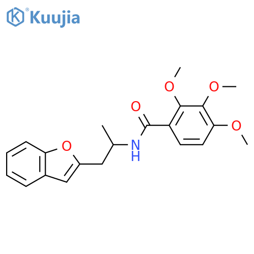 N-1-(1-benzofuran-2-yl)propan-2-yl-2,3,4-trimethoxybenzamide structure