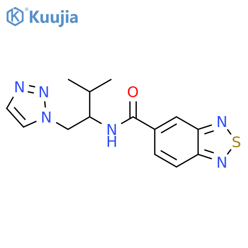 N-3-methyl-1-(1H-1,2,3-triazol-1-yl)butan-2-yl-2,1,3-benzothiadiazole-5-carboxamide structure