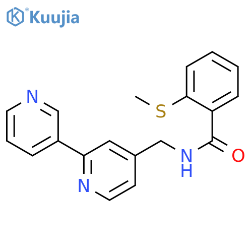 N-({[2,3'-bipyridine]-4-yl}methyl)-2-(methylsulfanyl)benzamide structure
